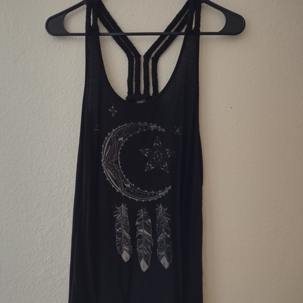 Black Iris & Navy tank size XL